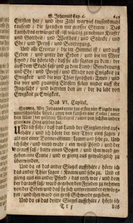 649-660, Das VI. - XI. Capitel
