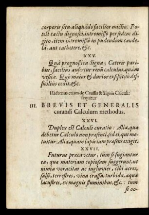 III. Brevis Et Generalis curandi Calculum methodus.