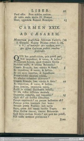 Carmen XXIX. Ad Caesarem