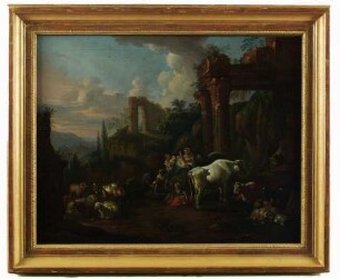 Südliche Landschaft mit der Ruine des Vespasiantempels, (Gegenstück zu HM_1980_0065)