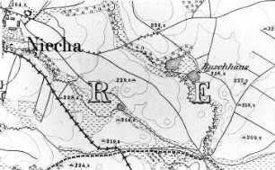 Markersdorf-Jauernick-Buschbach. Meßtischblatt, Sekt. Ostritz, 1884 (Sign.: VII 167.15)