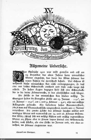 Witterung des Jahres. Naturerscheinungen.