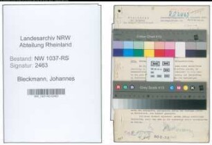 Entnazifizierung Johannes Bleckmann , geb. 06.06.1887 (Krankenkassenleiter)