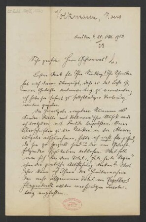 Brief an B. Schott's Söhne : 21.10.1903