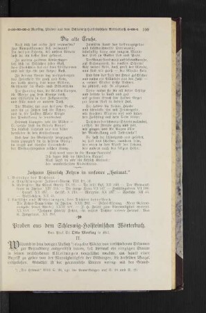 Proben aus dem Schleswig-Holsteinischen Wörterbuch.