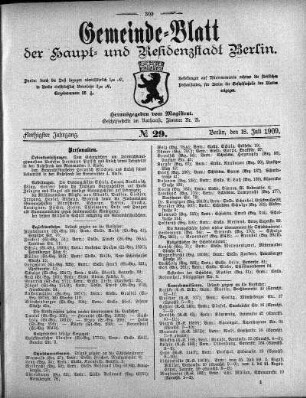 1909,29: No. 29, 18. Juli 1909