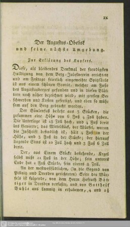 Der Augustus-Obelisk und seine nächste Umgebung
