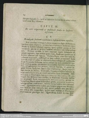 Caput III. De iure acquirendi et possidendi feuda in Lusatia inferiore