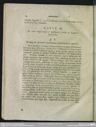 Caput III. De iure acquirendi et possidendi feuda in Lusatia inferiore