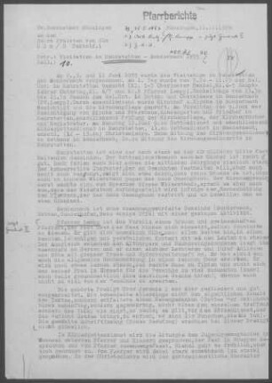 Mehrstetten-Sondernach: Visitationsbericht mit Pfarrbericht 1955