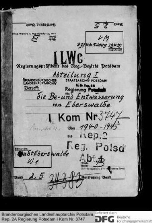 Be- und Entwässerung der Stadt Eberswalde