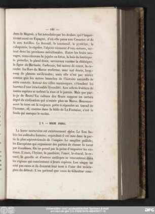 § 3. — Règne Animal.