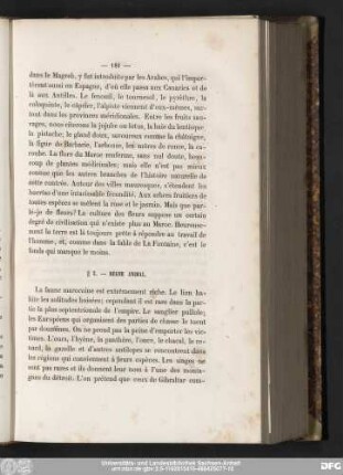 § 3. — Règne Animal.
