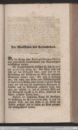 Die Werkstätte des Seifensieders