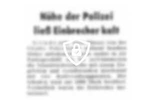 Nähe zur Polizei ließ Einbrecher kalt
