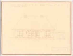 Garten Prof. Schenck, Berlin-Grunewald: Rückansicht 1:50 (Zeichnung des Architekten)