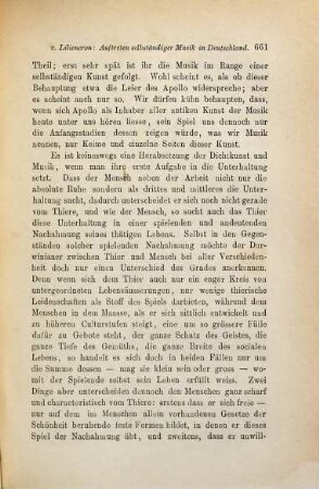 Ueber das erste Auftreten selbständiger Musik als Gegenstand der Unterhaltung in Deutschland