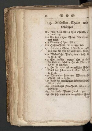 49. Miscellan - Thaler und Münzen