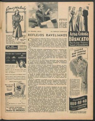 La semana lírica : Reflejos ravelianos