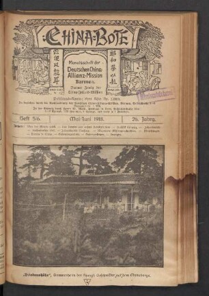 Heft 5/6. Mai/Juni 1918. 26. Jahrg