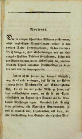 Frithiof : eine Sage nordischer Vorzeit, 1