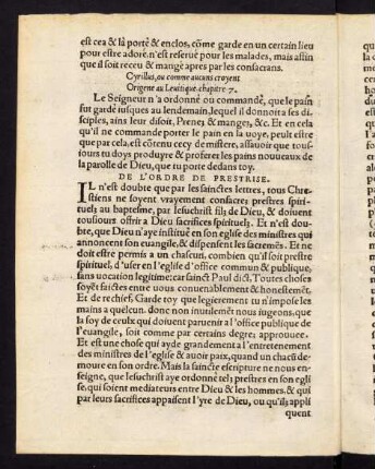 E2v-F4r, De L'Ordre de Prestrise. - De la Memoire des Trespassez.
