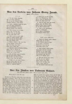Aus den Idyllen von Salomon Geßner