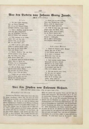 Aus den Idyllen von Salomon Geßner