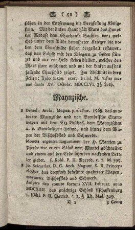 Maynzische. - Brandenburg. Anspach.