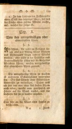Cap. X. Von den unregelmäßigen oder abweichenden Uhren