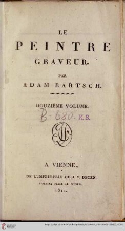 12. Volume: Le peintre graveur