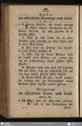 [Am achtzehnten Sonntage nach Trinitatis]