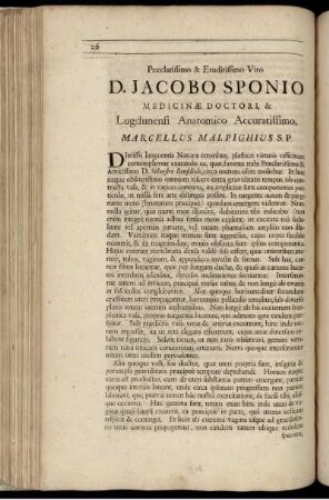 Præclarissimo & Eruditissimo Viro D. Jacobo Sponio