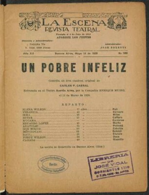 Un pobre infeliz : comedia en tres cuadros