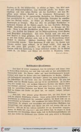 Hoftheater-Idealismus