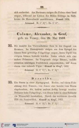 Calame, Alexander, in Genf