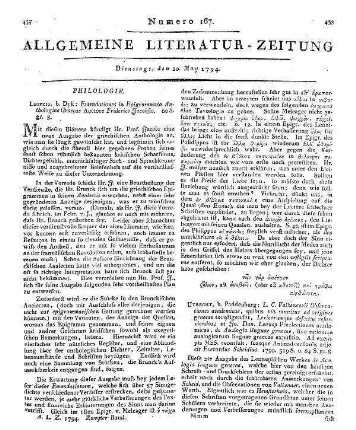 Jacobs, F. C. W.: Emendationes in epigrammata anthologiae graecae. Leipzig: Dyk 1793