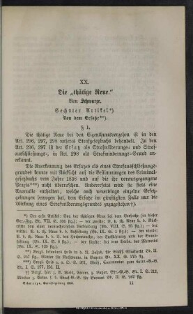 XX. Die "thätige Reue"