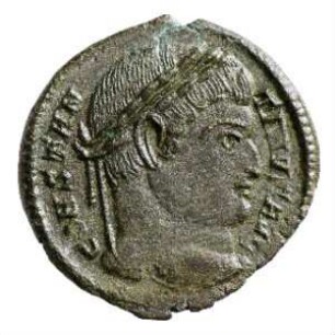 Münze, Follis, Aes 3, 324 - 325 n. Chr.