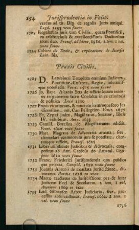 154-181, Praxis Civilis - Jus Italicum