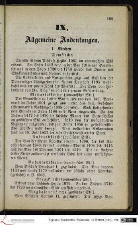 IX. Allgemeine Andeutungen.