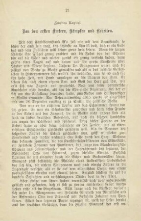 Zweites Kapitel. Von den ersten Ämtern, kämpfen und Arbeiten