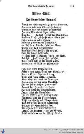 Elftes Stück. Der Hauensteiner Rummel.