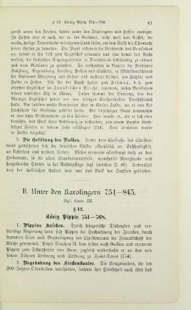 B. Unter den Karolingern 751-843