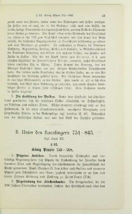 B. Unter den Karolingern 751-843