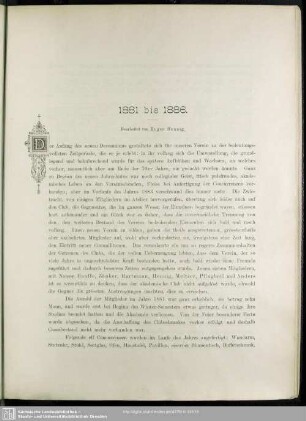 1881 bis 1886