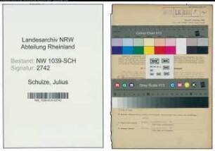 Entnazifizierung Julius Schulze , geb. 12.10.1900 (Sparkassenbeamter)