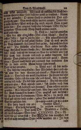 Dritter Theil/ In welchem verfasset/ Die Psalmen- Lieder.