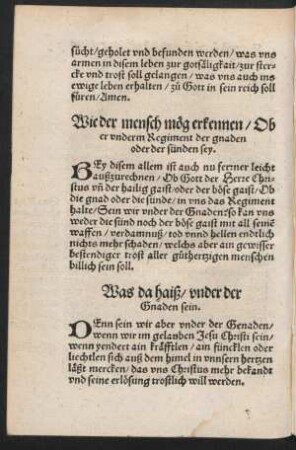 Wie der mensch mög erkennen/ Ob er underm Regiment der ganden oder der sünden sey.