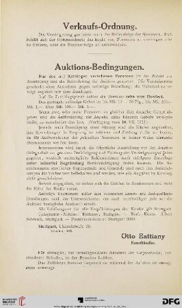 Verkaufs-Ordung / Auktions-Bedingungen